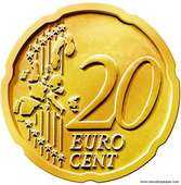 moneda de curso legal de veinte c�ntimos, 20 centimos de euro